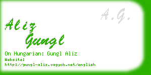 aliz gungl business card